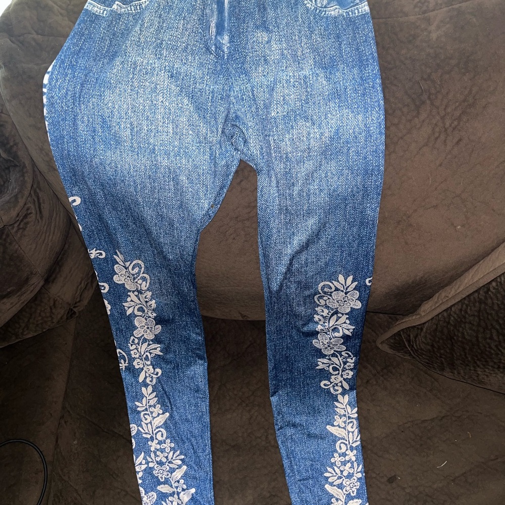 Embroidered Blue Jeans